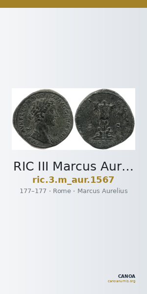RIC III Marcus Aurelius 1567 — CANOA
