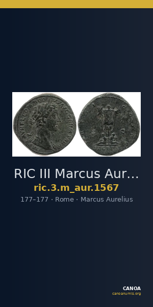 RIC III Marcus Aurelius 1567 — CANOA