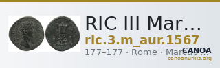 RIC III Marcus Aurelius 1567 — CANOA