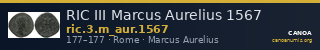 RIC III Marcus Aurelius 1567 — CANOA