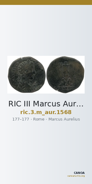 RIC III Marcus Aurelius 1568 — CANOA