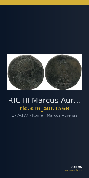 RIC III Marcus Aurelius 1568 — CANOA