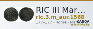 RIC III Marcus Aurelius 1568 — CANOA