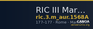 RIC III Marcus Aurelius 1568A — CANOA