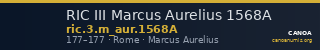 RIC III Marcus Aurelius 1568A — CANOA