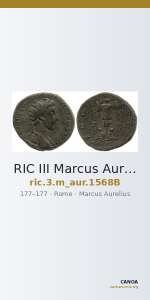 RIC III Marcus Aurelius 1568B — CANOA