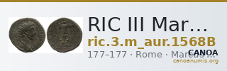 RIC III Marcus Aurelius 1568B — CANOA