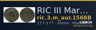 RIC III Marcus Aurelius 1568B — CANOA