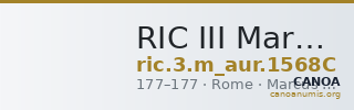 RIC III Marcus Aurelius 1568C — CANOA