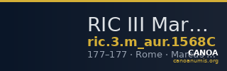RIC III Marcus Aurelius 1568C — CANOA