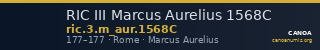 RIC III Marcus Aurelius 1568C — CANOA