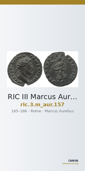 RIC III Marcus Aurelius 157 — CANOA