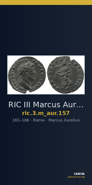 RIC III Marcus Aurelius 157 — CANOA