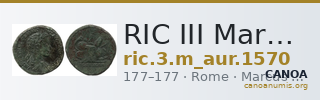 RIC III Marcus Aurelius 1570 — CANOA