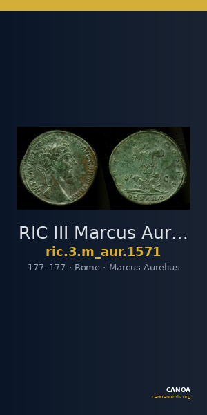 RIC III Marcus Aurelius 1571 — CANOA