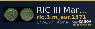 RIC III Marcus Aurelius 1571 — CANOA