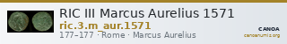 RIC III Marcus Aurelius 1571 — CANOA