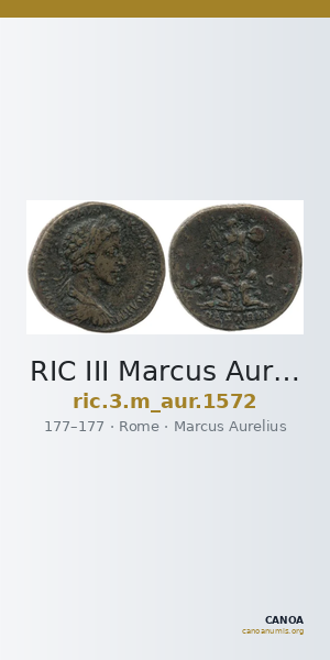 RIC III Marcus Aurelius 1572 — CANOA