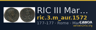 RIC III Marcus Aurelius 1572 — CANOA