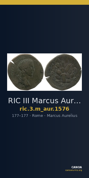 RIC III Marcus Aurelius 1576 — CANOA