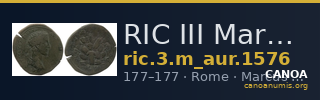 RIC III Marcus Aurelius 1576 — CANOA