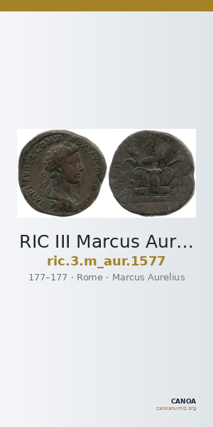 RIC III Marcus Aurelius 1577 — CANOA