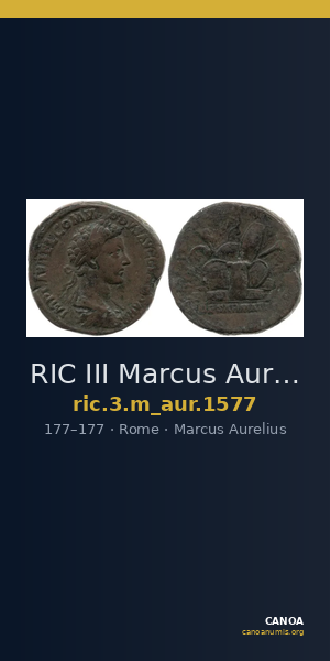 RIC III Marcus Aurelius 1577 — CANOA