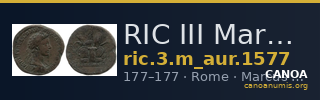 RIC III Marcus Aurelius 1577 — CANOA