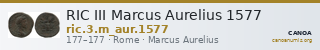RIC III Marcus Aurelius 1577 — CANOA