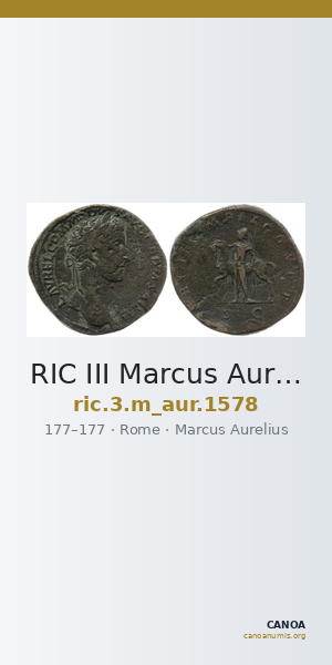 RIC III Marcus Aurelius 1578 — CANOA