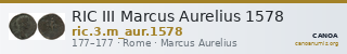 RIC III Marcus Aurelius 1578 — CANOA