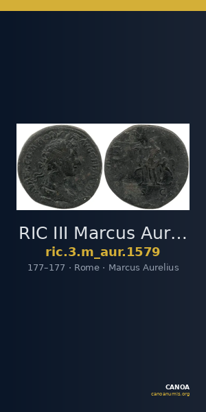 RIC III Marcus Aurelius 1579 — CANOA