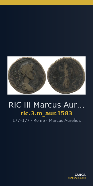 RIC III Marcus Aurelius 1583 — CANOA