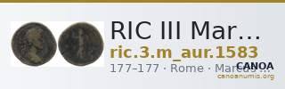RIC III Marcus Aurelius 1583 — CANOA