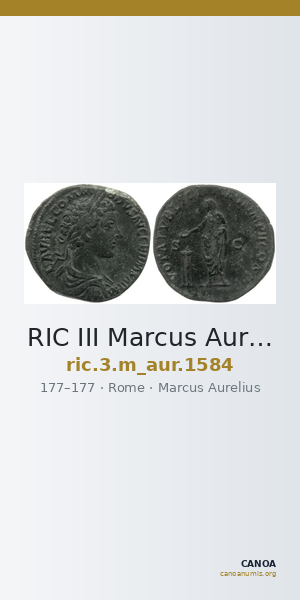 RIC III Marcus Aurelius 1584 — CANOA