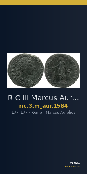 RIC III Marcus Aurelius 1584 — CANOA