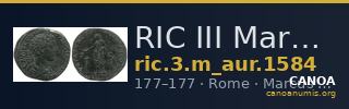 RIC III Marcus Aurelius 1584 — CANOA