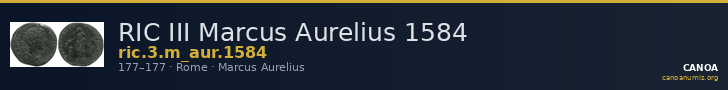 RIC III Marcus Aurelius 1584 — CANOA