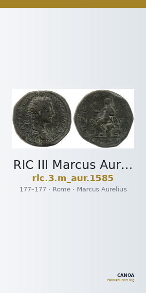 RIC III Marcus Aurelius 1585 — CANOA
