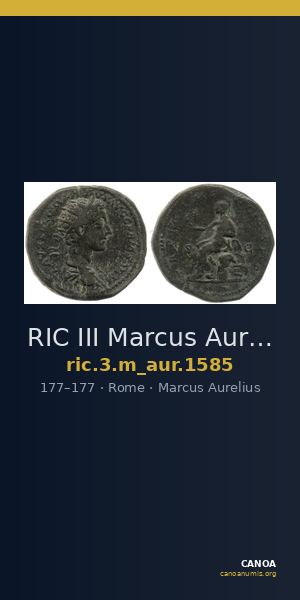 RIC III Marcus Aurelius 1585 — CANOA