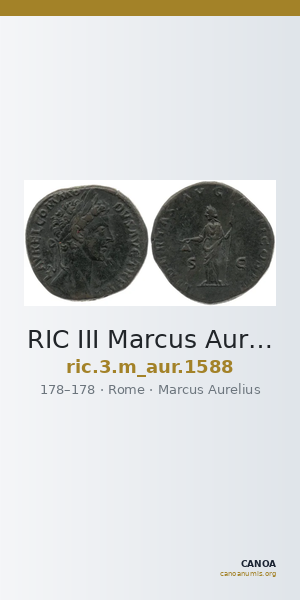RIC III Marcus Aurelius 1588 — CANOA