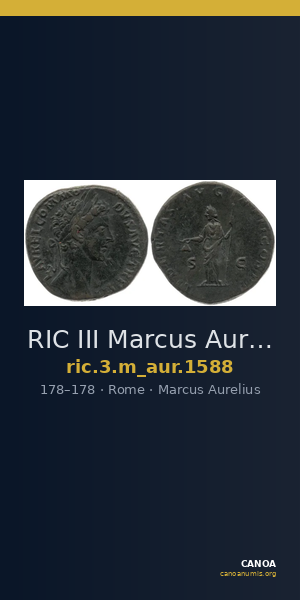 RIC III Marcus Aurelius 1588 — CANOA