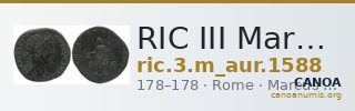 RIC III Marcus Aurelius 1588 — CANOA
