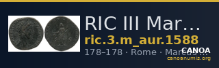 RIC III Marcus Aurelius 1588 — CANOA