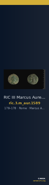 RIC III Marcus Aurelius 1589 — CANOA