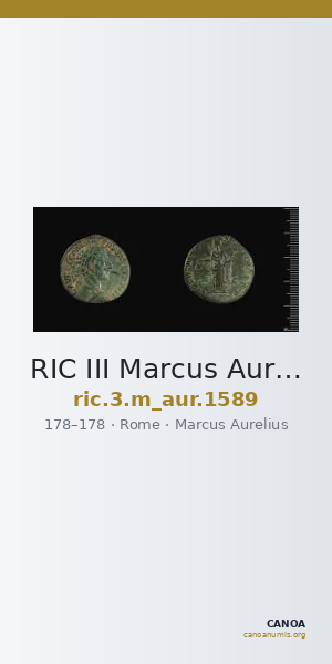 RIC III Marcus Aurelius 1589 — CANOA