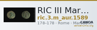 RIC III Marcus Aurelius 1589 — CANOA