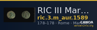 RIC III Marcus Aurelius 1589 — CANOA