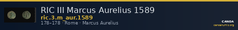 RIC III Marcus Aurelius 1589 — CANOA
