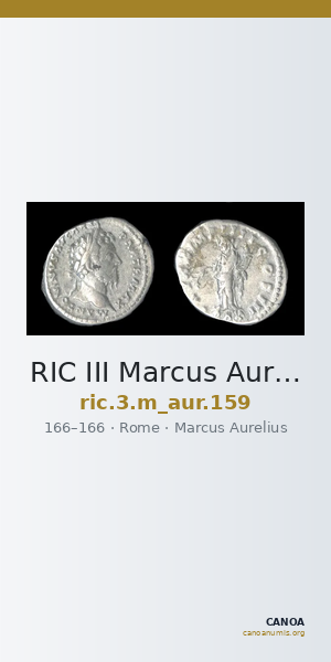 RIC III Marcus Aurelius 159 — CANOA